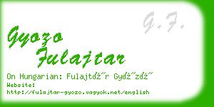 gyozo fulajtar business card